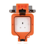 IP66 Weather Proof Range 1G 13A Un-Switched Socket, enclosure with LED Indicator