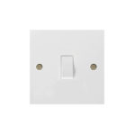 Molded White Square Profile 1G 20A D. P. Switch