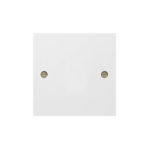 Molded White Square Profile 1G Blank Plate