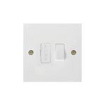 Molded White Square Profile 13A Switched and Fused