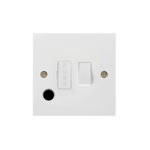Molded White Square Profile 13A Switched and Fused with Flex Outlet