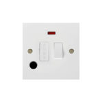 Molded White Square Profile 13A Switched and Fused with Neon and Flex Outlet