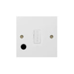 Molded White Square Profile Fused Connection Unit with Flex Outlet - 3A Fused