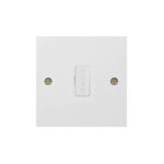 Molded White Square Profile Fused Connection Unit - 13A Fused