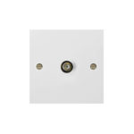 Molded White Square Profile 1G Satellite Socket