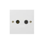 Molded White Square Profile 2G Diplex TV / FM