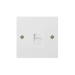 Molded White Square Profile 1G BT Telecom Socket - Master