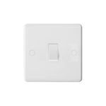 Molded White Curve Profile 1G, 2Way 10AX Plate Switch