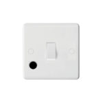 Molded White Curve Profile 1G 20A D. P. Switch with Flex Outlet