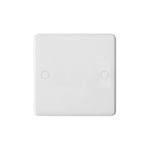 Molded White Curve Profile 1G Blank Plate