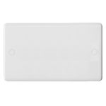 Molded White Curve Profile 2G Blank Plate