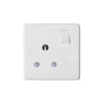 Molded White Curve Profile 1G 15A Switched Socket-SP