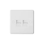 Molded White Curve Profile 2G BT Telecom Socket - Master