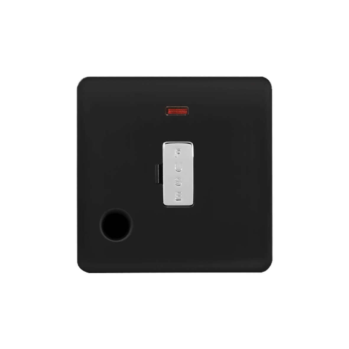 Screwless Curve Profile Fused Connection Unit with Neon and Flex Outlet - 13A Fused