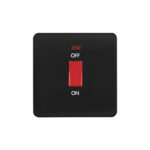 Screwless Curve Profile 45A D.P. Switch with Neon - Single Plate