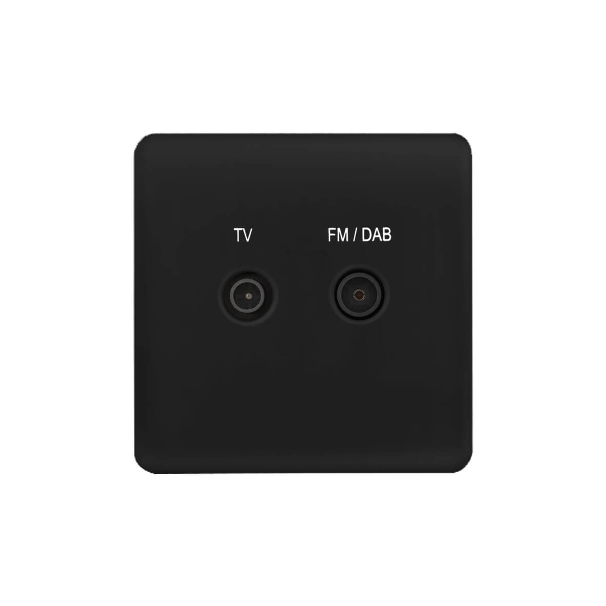 Screwless Curve Profile 2G Screened Diplexed Outlet (TV,FM,DAB)