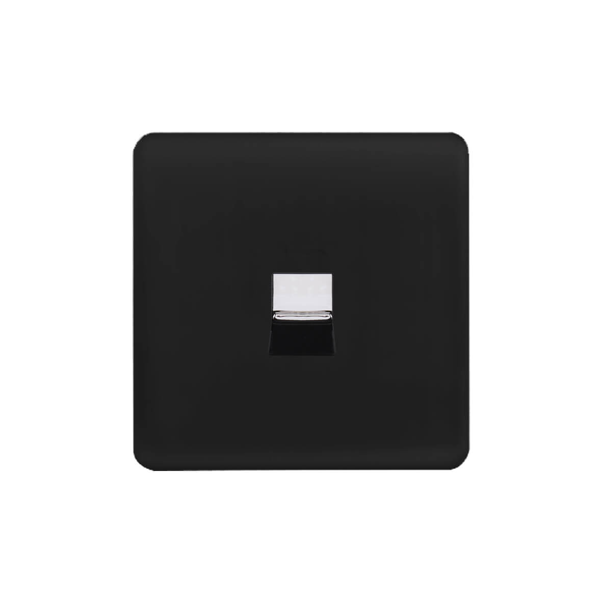 Screwless Curve Profile 1G BT Telecom Socket - Slave