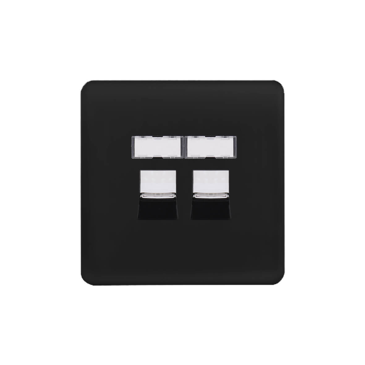 Screwless Curve Profile 2G RJ45 Computer Socket