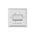 Bevel Edge Profile Fan Isolator 10AX Plate Switch