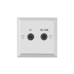 Bevel Edge Profile 2G Screened Diplexed Outlet (TV,FM,DAB)
