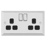 Bevel Edge Profile 2G 13A Switched Socket-SP