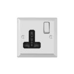 Bevel Edge Profile 1G Universal Switched Socket - SP