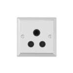 Bevel Edge Profile 5A Unswitched socket round pin