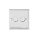 Bevel Edge Profile 2G 2 Way 400W Dimmer Switch - Rotary Push