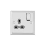 Bevel Edge Slimline 1G 13A Switched Socket-SP