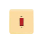 Screwless Curve Profile 45A D.P. Switch - Single Plate