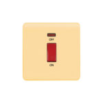 Screwless Curve Profile 45A D.P. Switch with Neon - Single Plate