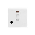Screwless Curve Profile 1G 20A D. P. Switch with Neon and Flex Outlet