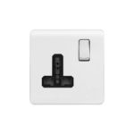 Screwless Curve Profile 1G Universal Switched Socket - SP