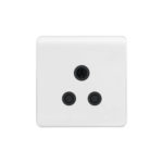 Screwless Curve Profile 5A Unswitched socket round pin
