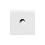 Screwless Curve Profile Universal LED - 1G 2 Way 200W Dimmer Switch - Rotary Push - Trailing Edge