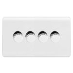 Screwless Curve Profile 4G 2 Way 400W Dimmer Switch - Rotary Push