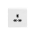 Screwless Curve Slimline 1G 13A Un-Switched Socket