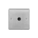 Metal Curve Profile 1G Co-axial Socket