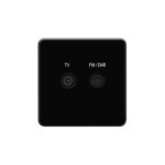 Screwless Flat Profile 2G Screened Diplexed Outlet (TV,FM,DAB)