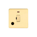 Screwless Flat Profile Fused Connection Unit with Neon and Flex Outlet - 13A Fused