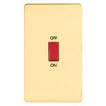 Screwless Flat Profile 45A D.P. Switch - Large Plate