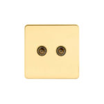 Screwless Flat Profile 2G Co-axial Socket