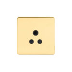 Screwless Flat Profile 5A Unswitched socket round pin