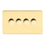 Screwless Flat Profile 4G 2 Way 400W Dimmer Switch - Rotary Push