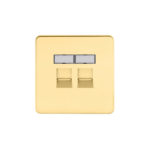 Screwless Flat Profile 2G RJ45 Computer Socket