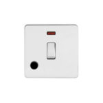 Screwless Flat Profile 1G 20A D. P. Switch with Neon and Flex Outlet