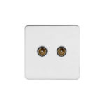 Screwless Flat Profile 2G Co-axial Isolated Socket