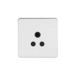 Screwless Flat Profile 5A Unswitched socket round pin