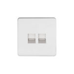 Screwless Flat Profile 2G BT Telecom Socket - Master