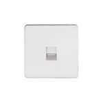 Screwless Flat Profile 1G BT Telecom Socket - Master